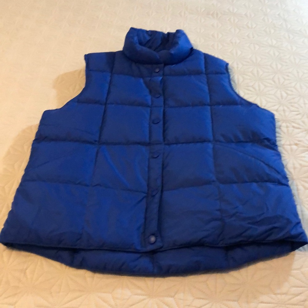 Lands End Vest, blue, size medium